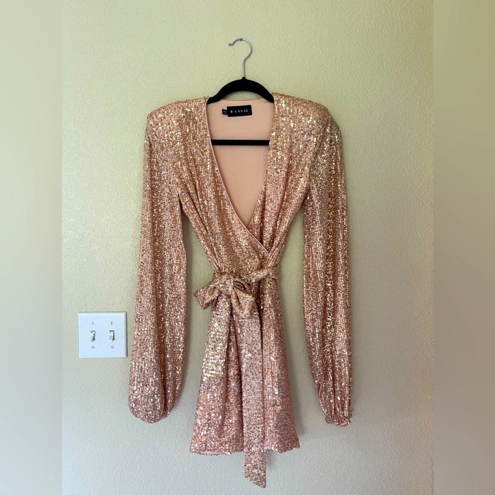 Pink Barbiecore sequin dress